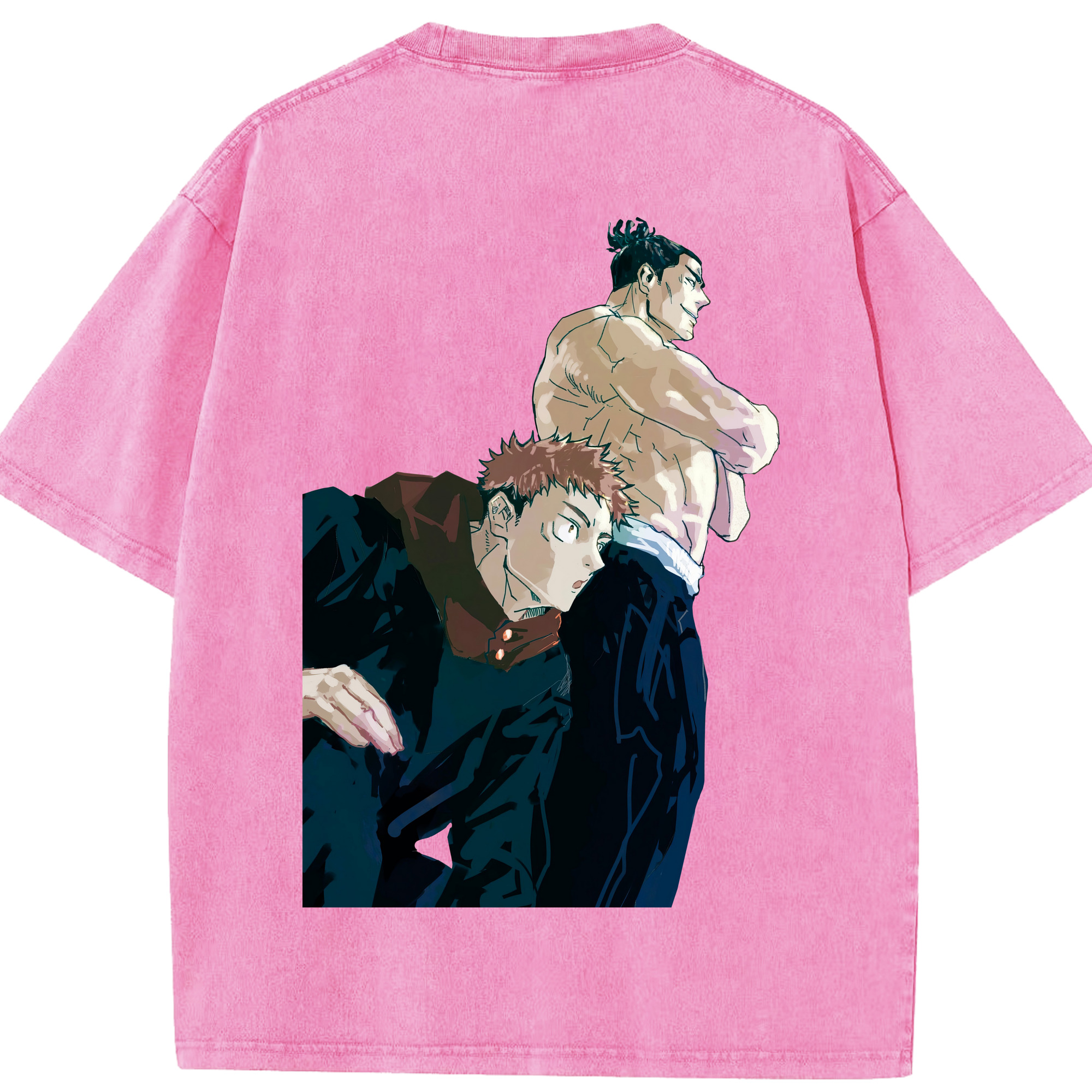 （画像用） 呪術廻戦 Jujutsu Kaisen 綿100% ヴィンテージ風 半袖Tシャツ（背面プリント）